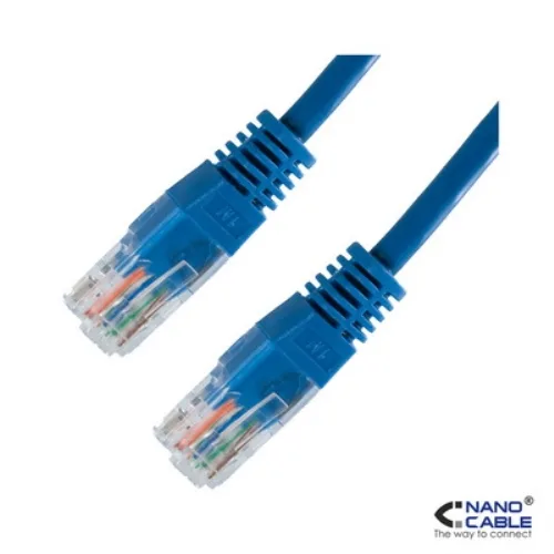 Nanocable CABLE RED LATIGUILLO RJ45 CAT.5E UTP AWG24, AZUL, 3.0 M