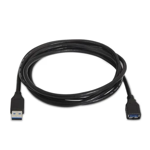 NANOCABLE 10.01.0901-BK - Cable USB 3.0 prolongador, Tipo A/M-A/H, Macho-Hembra, Negro, 1mts