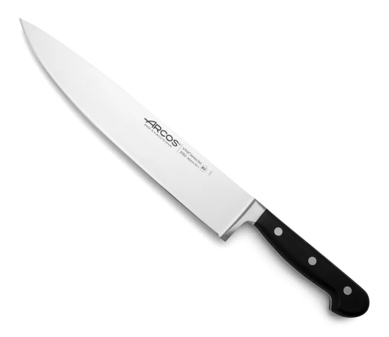 CUCHILLO COCINERO ÓPERA 260 mm - Cuchillos de hoja ancha, filo liso, estable y fuerte. Cuchillo multiusos para profesionales y cocineros aficionados, que limpia, corta y pica verduras.