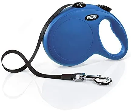 flexi® Classic L Cinta 8 m azul, correa extensible para perros hasta máx. 50 kg
