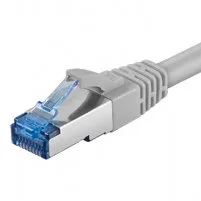 DIGITUS Cable LAN Cat 6 - 5m - Cable de red RJ45 - S/FTP Blindado - Compatible con Cat 6A y Cat 7 - Gris