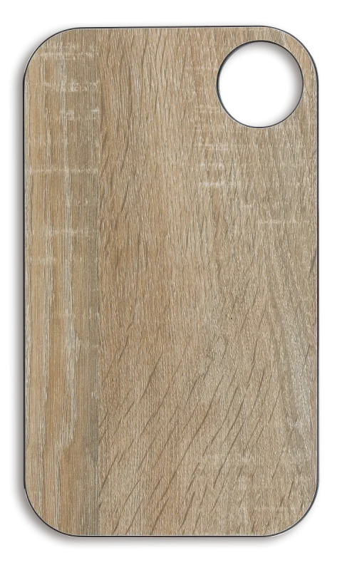 TABLA - Arcos Tabla de Cocina para Cortar en Fibra de Celulosa y Resina, Marrón, 24 x 14 cm x 6.5 mm (Espesor), 18/8 Stainless Steel.