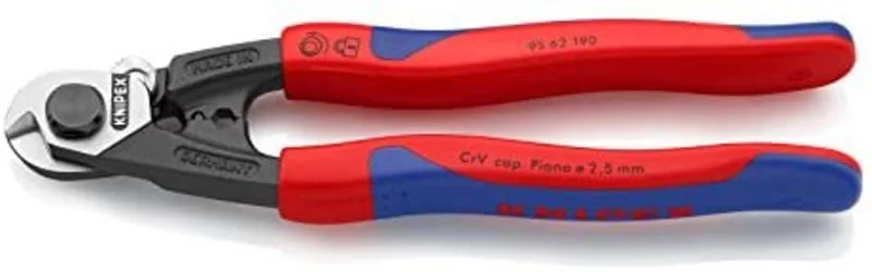 Knipex Cortacables para cable trenzado forjado con fundas multicomponentes 190 mm 95 62 190