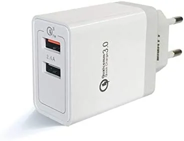 Eightt EQC2V2 cargador de dispositivo móvil Universal Gris, Blanco Corriente alterna Carga rápida Interior
