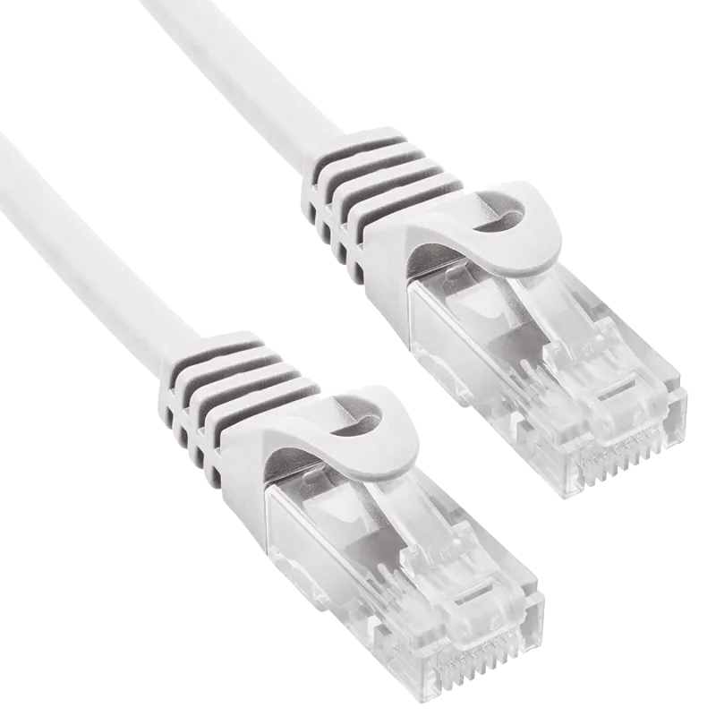 Phasak Cable de Red 100% Cobre Cat. 6 UTP Sólido, 0.25M, Alta Velocidad Ethernet, Color Gris, Ideal para Redes LAN
