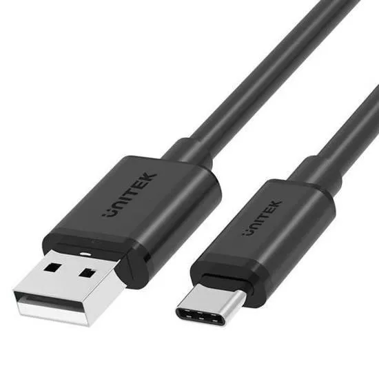 Unitek - Cable USB-C a USB-A, carga rápida 5 V/3 A, USB 2.0 480 Mbps, básico, duradero, largo 3 m, Quick Charge 2.0, carga y sincronización de datos según las especificaciones USB 2.0