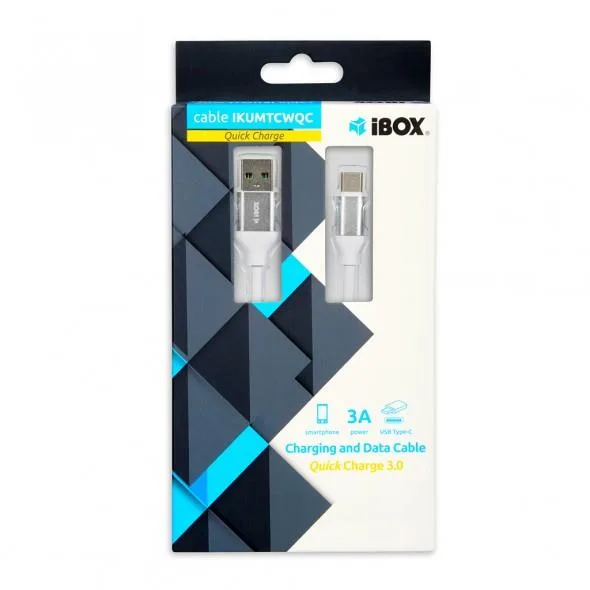 Ibox ikumtcwqc cable usb 1,5 m usb 2.0 usb a usb c blanco