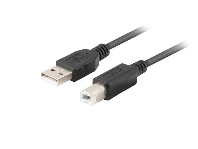 Lanberg CA-USBA-15CU-0010-BK cable USB 1 m USB 2.0 USB B Negro
