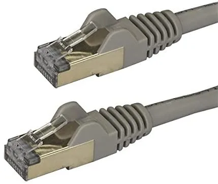 StarTech.com Cable de 0,5m de Red Ethernet RJ45 Cat6a Blindado STP - Cable sin Enganche Snagless - Gris