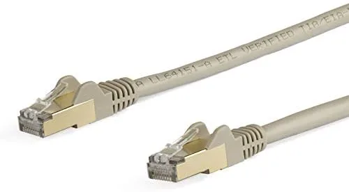 Startech.com cable de 7m de red ethernet cat6a gris con conectores rj45 sin enganches stp con alambre de cobre,garantia lifetime