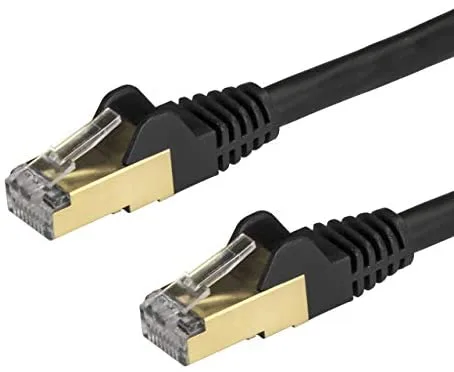 Startech.com cable de 7,5m de red ethernet cat6a negro sin enganches con alambre de cobre,garantia lifetime