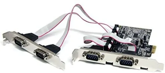 StarTech.com Tarjeta Adaptadora PCI Express PCIe de 4 Puertos Serie RS232 UART 16550 Serial DB9