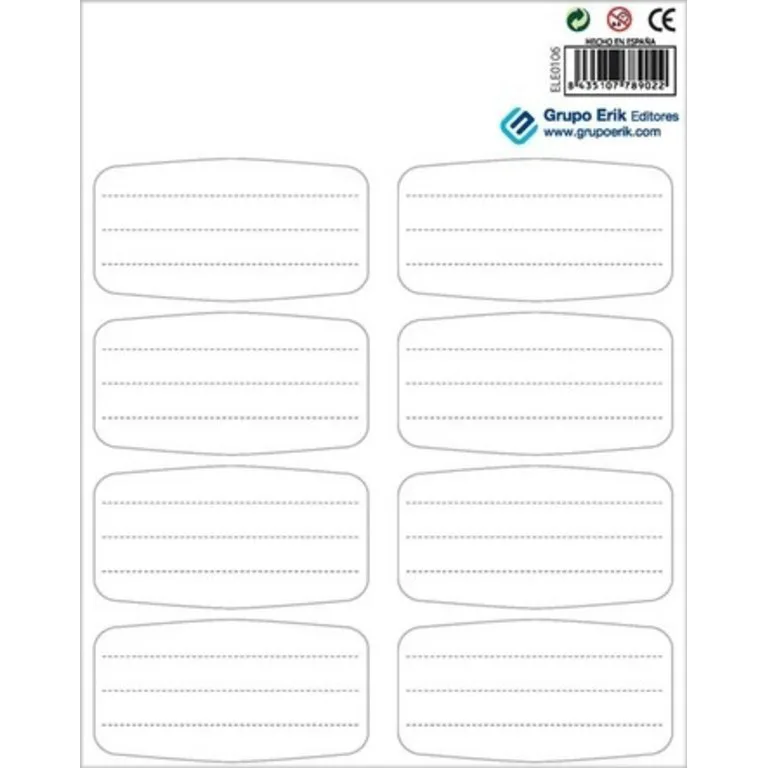 Grupo Erik Editores Etiquetas - Color White