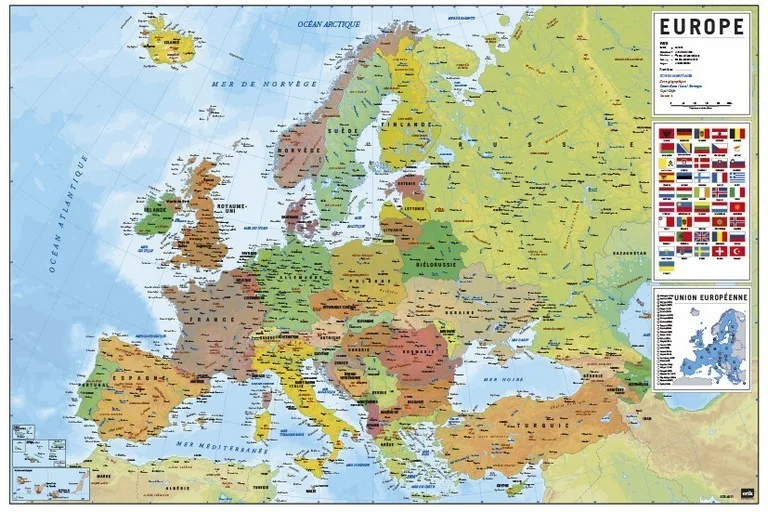 Grupo Erik Editores Poster Carte Europe