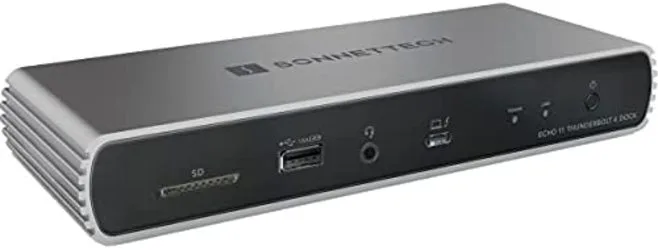 Sonnet ECHO-DK11-T4 base para portátil y replicador de puertos Alámbrico Thunderbolt 4 Negro
