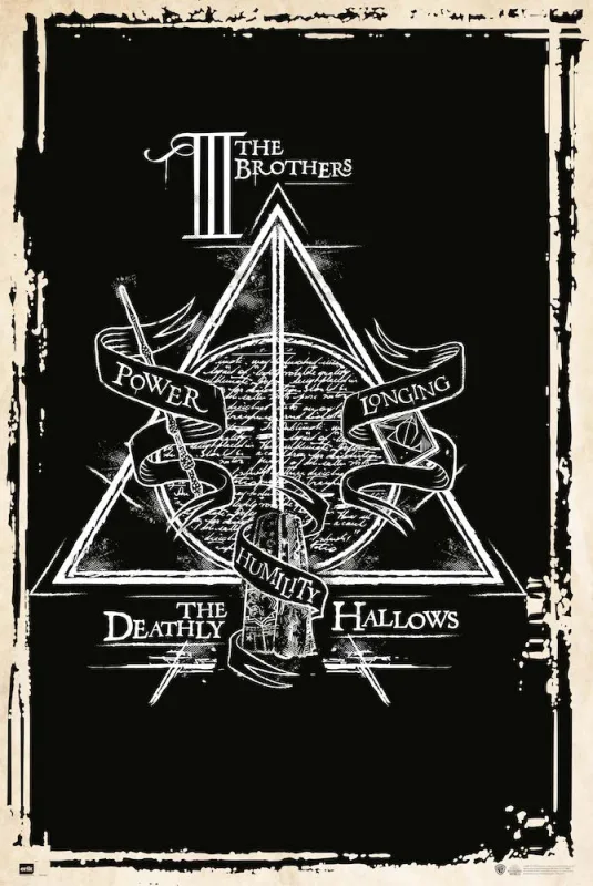 Grupo Erik ERIK - Póster Harry Potter Deathly Hallows Symbol, 61x91,5 cm