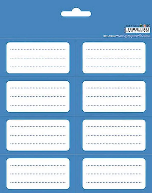 Grupo Erik Etiquetas Escolares Grande Azul [Juguete]