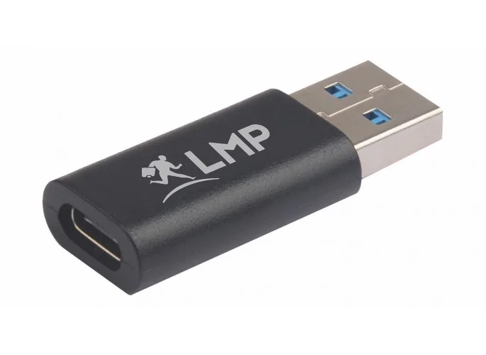 LMP 18985 cambiador de género para cable USB-C USB-A Negro