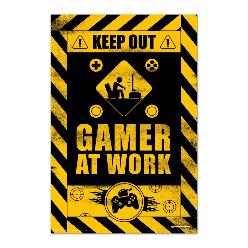 Grupo Erik Póster Gameration Gamer at Work - Lamina decorativa gamer/Póster Producto con licencia oficial