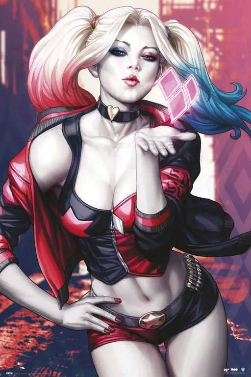 Grupo Erik Poster Dc Harley Quinn Kiss