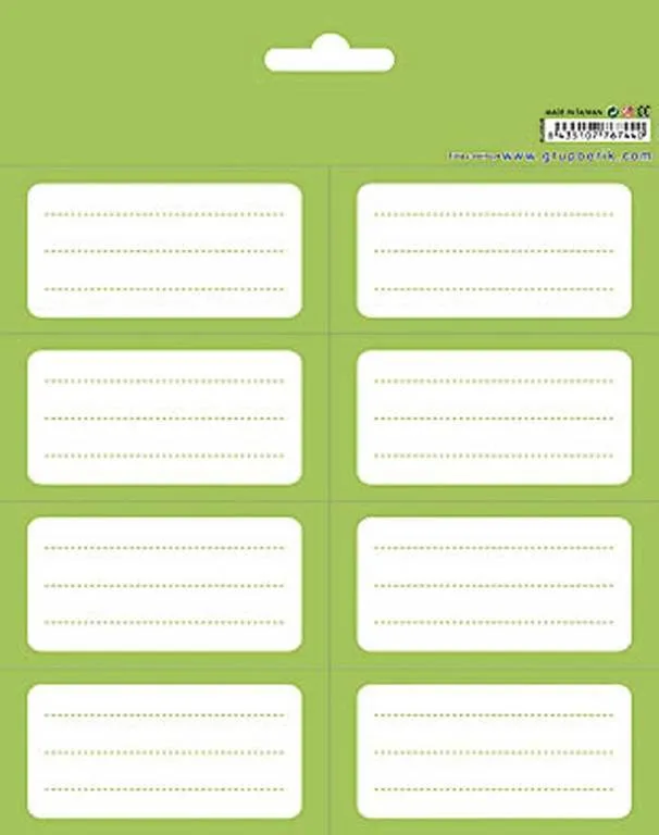 Etiquetas adhesivas verde - Etiquetas para libros/Pegatinas nombre libros - Vuelta al cole material escolar