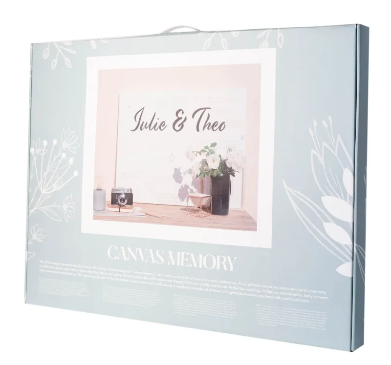 Grupo Erik Canvas Memory 60x80 cm-Carteles bodas personalizados-Decoracion para baby shower-Lienzo en blanco/Ideal para decoracion boda-Decoración bautizo niño o recuerdo primera comunión-Libro firmas