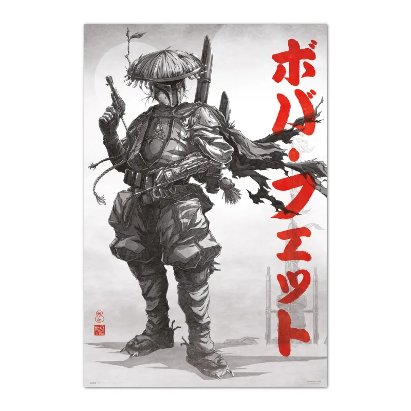 Grupo Erik Póster Star Wars Visions Boba Fett - Lamina decorativa Star Wars/Póster Producto con licencia oficial