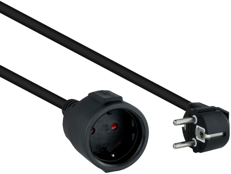 Prolongador Electrico Schuko Cee7 Negro 5m Nanocable 10.22.0605-bk