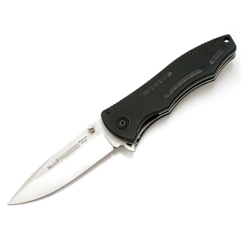 Navaja Muela Serie Panzer PANZER-10, cachas PBT y fibra de vidrio, hoja de 10 cm, peso 160 gramos