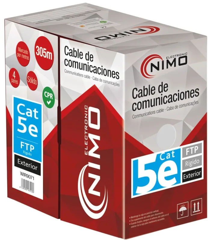 Cable FTP Cat5e Exterior CCA NEGRO (305m)