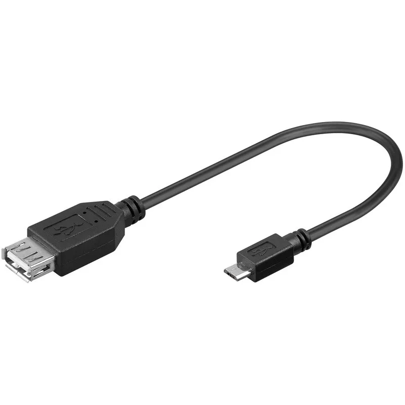 Cable USB 2.0 A MicroUSB B OTG 20cm