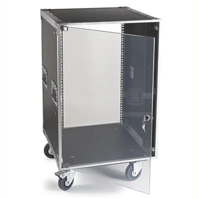 Rack Suelo 19in 18U Flight Case Con Puerta Y Ruedas