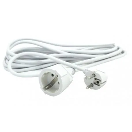 Prolongador Electrico Schuko 4,8mm 16A BLANCO 2m