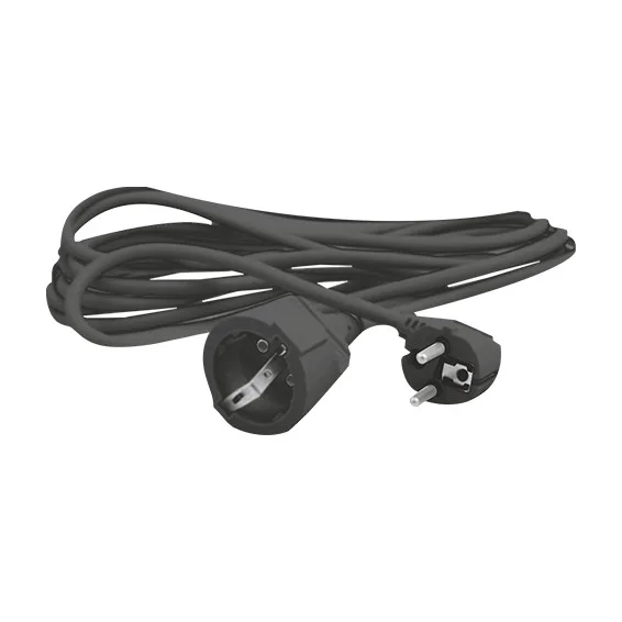 Prolongador Electrico Schuko 4,8mm 16A NEGRO 5m