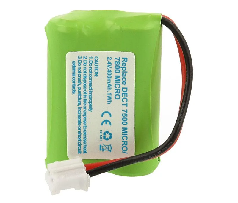 Bateria 2/3AAA 2,4Vdc 400mA DECT7500 NiMh
