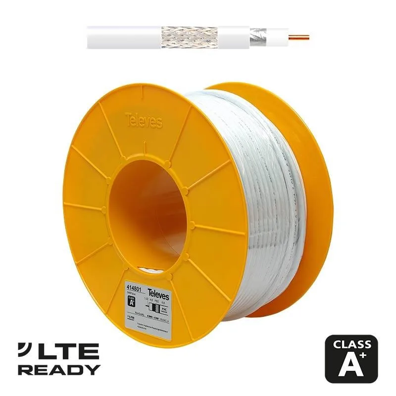 Cable Coaxial TV CCA SK6Fplus BLANCO (100m)