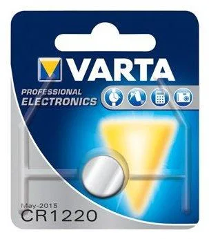 Pila Litio CR1220 VARTA 3Vdc 38mA Medidas 2x12,5mm 6220112401