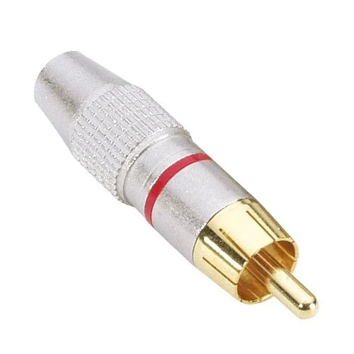 Conector RCA Macho Metal ROJO Adam Hall