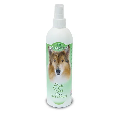 Antiestático spray Biogroom, formulado para eliminar la electricidad electrostática, 100% biodegradable, 355 ml