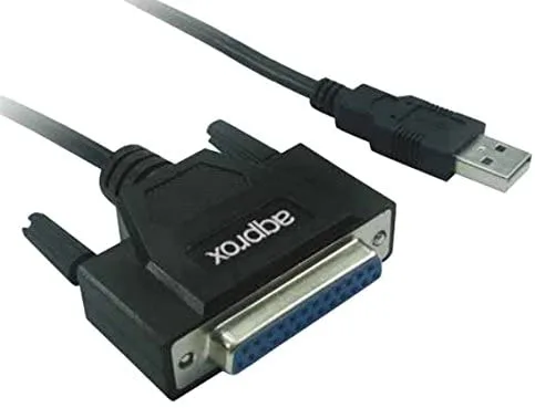 Approx APPC26 - Adaptador de USB a paralelo, color negro [España]