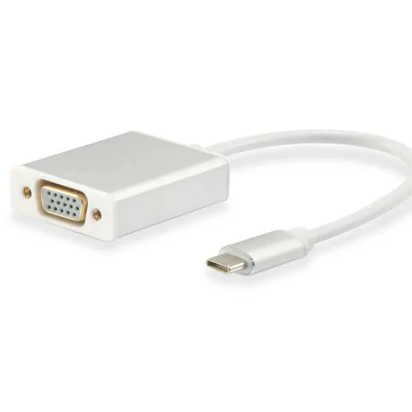Equip Adaptador USB-C A VGA M/H Blanco 133451