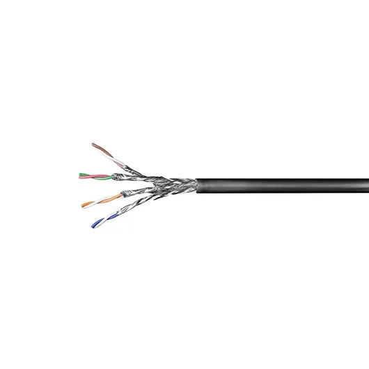 Goobay CAT 6 S/FTP 100m cable de red Negro Cat6 S/FTP (S-STP)