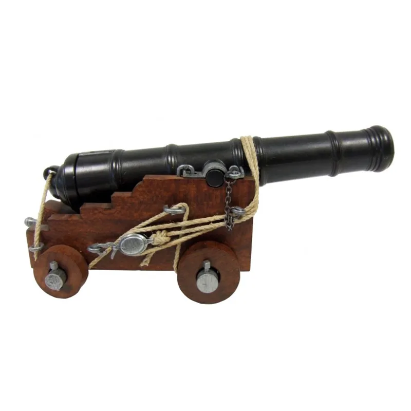 Réplica de Cañón de la marina inglesa, del Siglo XVIII de 28 cm, de madera y metal