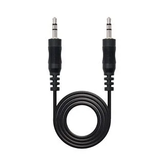 NanoCable 10.24.0103 - Cable audio estereo, JACK 3.5/M-JACK 3.5/M, macho-macho, negro, 3mts