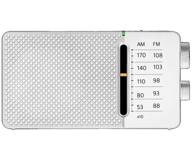 Sangean A500455 SR-36 Blanco Radio FM/Am Altavoz Integrado Antena TELESCÓPICA Salida Auriculares