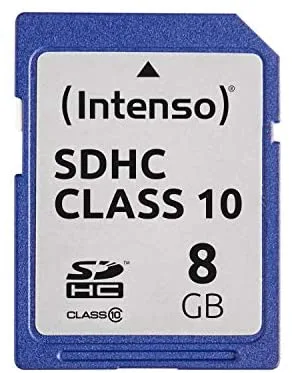 Intenso 3411460 Tarjeta de memoria SD 8 GB grado 10, Azul