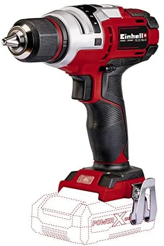 Taladro inalámbrico Einhell - TE-CD 18 Li E - Solo Power X-Change - Iones de litio, 2 velocidades, ajuste electrónico de par, bloqueo automático del eje, portabrocas sin llave, sin batería ni cargador