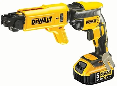 DEWALT DCF620P2K-QW - Atornillador Panel Yeso sin escobillas XR 18V con 2 baterías Li-Ion 5Ah + Cargador rápido de Tornillos y maletín TSTAK