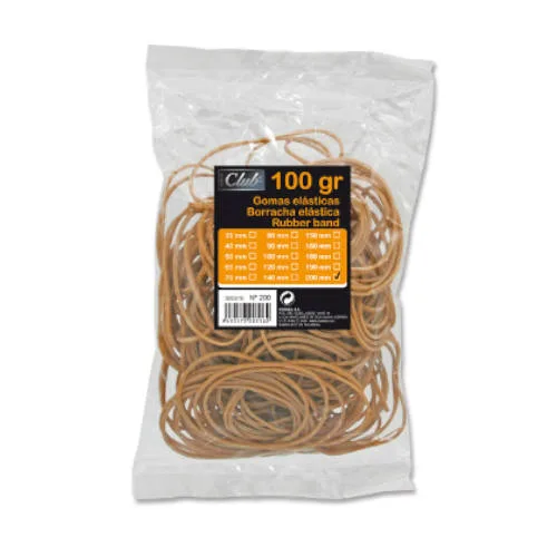 Bismark 152100 - Bolsa con gomas elásticas de 20 cm, 100 gr