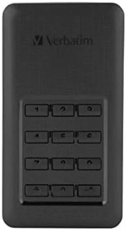 Verbatim Store 'n' Go Secure SSD - 256 GB - Negro - SSD Externo con protección de contraseña - USB 3.0 - SSD Externo - para Windows y Mac OS X - ssd portátil - USB-C - Unidad Flash Externa